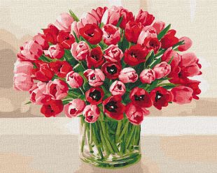 Painting by numbers - Passionate tulips 