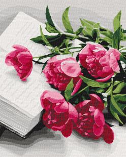Painting by numbers - Mysterious peonies 