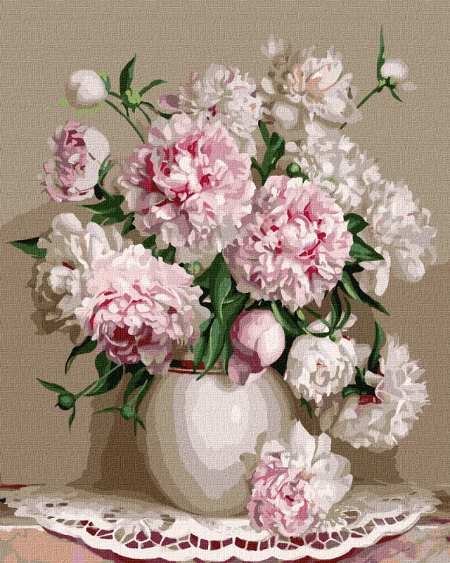 Painting by numbers - Favorite peonies