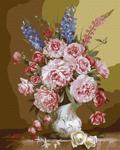 Painting by numbers - Magic peonies