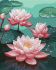 Painting by numbers - Pink lilies ©art_selena_ua