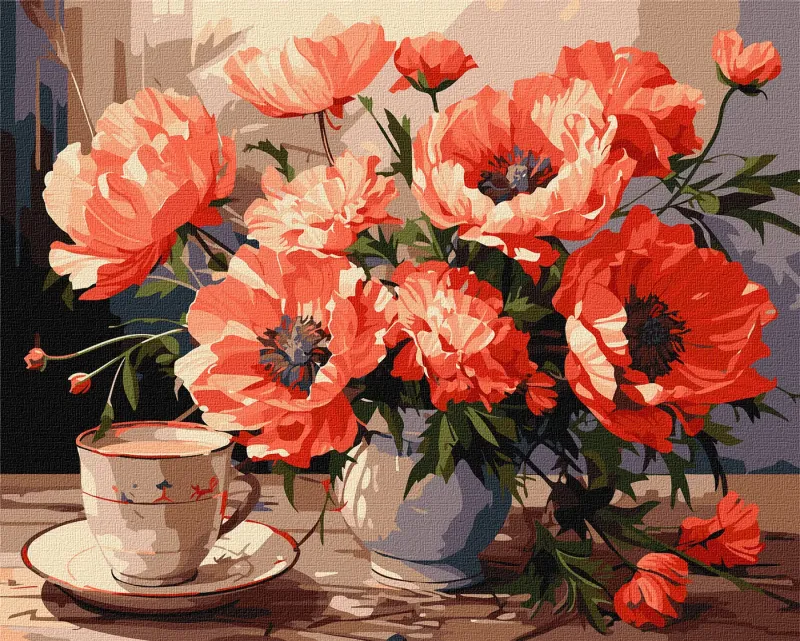 Картина за номерами - Букет із маками ©art_selena_ua