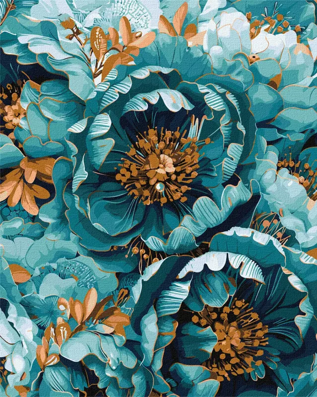 Картина за номерами - Квітуча гармонія з фарбами металік ©victoria_art___