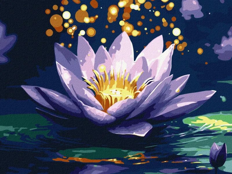 Картина за номерами - Магічна лілія з фарбами металік extra ©art_selena_ua