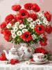 Painting by numbers - Tea party and poppies ©art_selena_ua