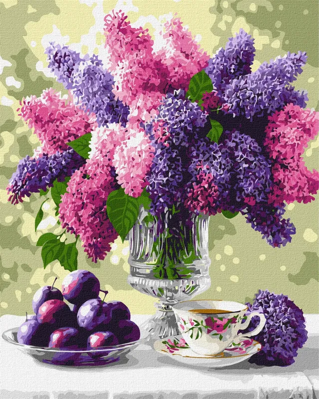 Картина по номерам - Натюрморт с сиренью ©art_selena_ua