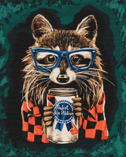 Painting by numbers - Cheerful raccoon 