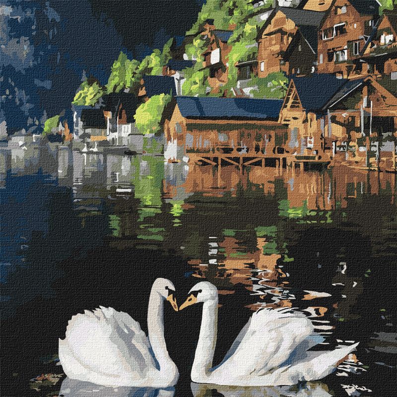 Painting by numbers - Magic swans 