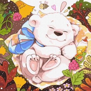 Painting by numbers - A fluffy baby