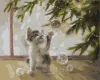 Картина за номерами - Кошеня та ялинкові кулі ©Юлія Томеско