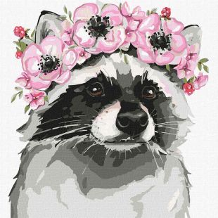 Painting by numbers - Magic raccoon