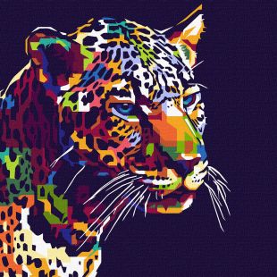 Painting by numbers - Jaguar pop art