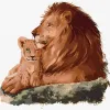 Картина за номерами - Поруч з татусем 