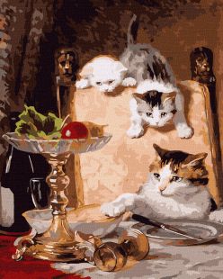 Картина за номерами - Прихильники сиру ©Henriette Ronner-Knip