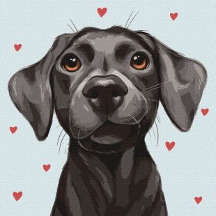 Painting by numbers - Affectionate friend ©lien_illustration