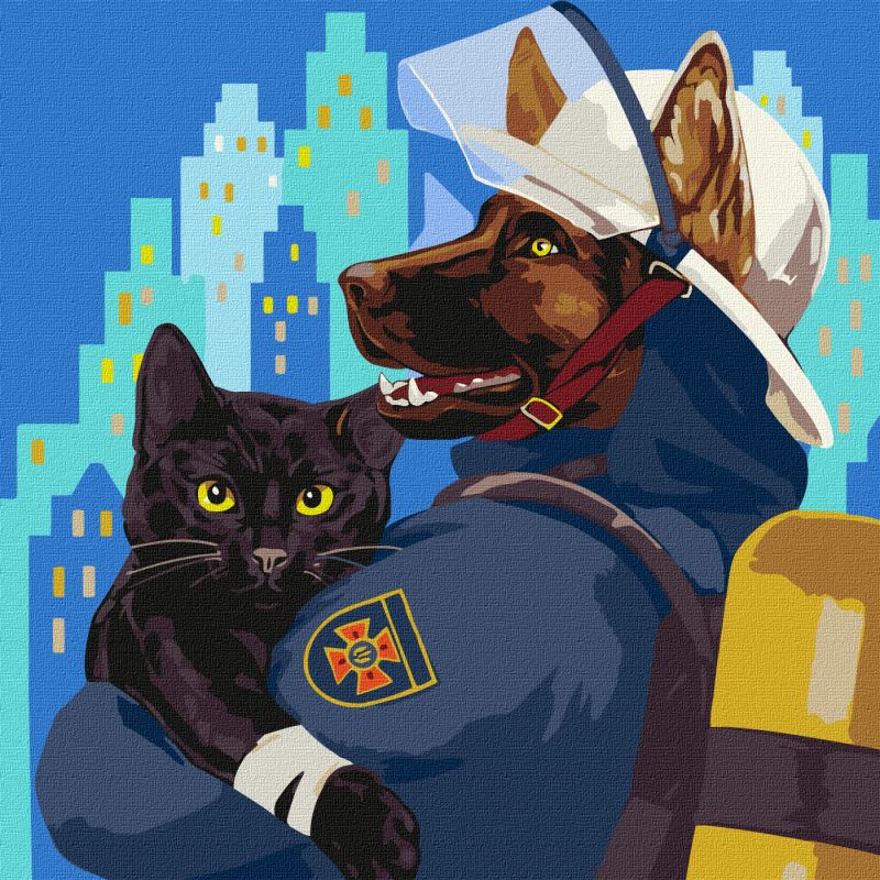 Painting by numbers - Fluffy savior ©Kira Corporal
