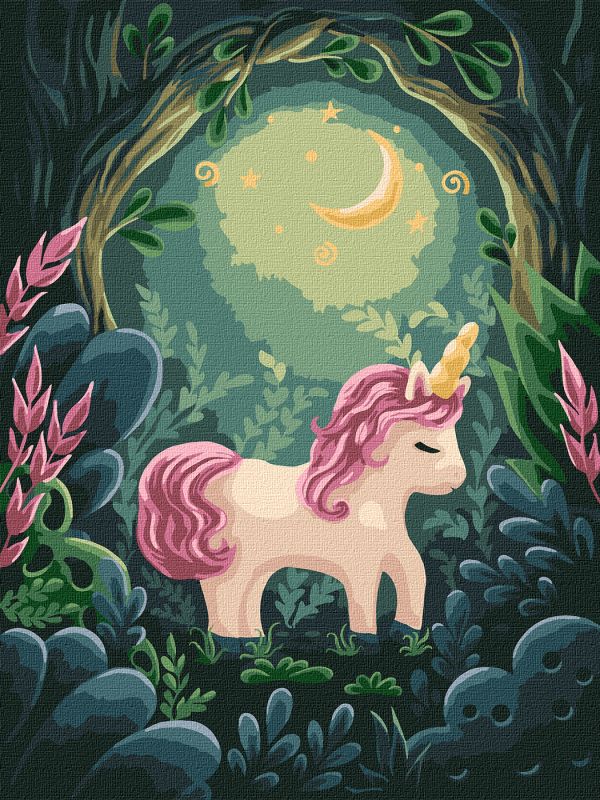 Картина за номерами - Дивовижний одноріг ©Elena Schweitzer