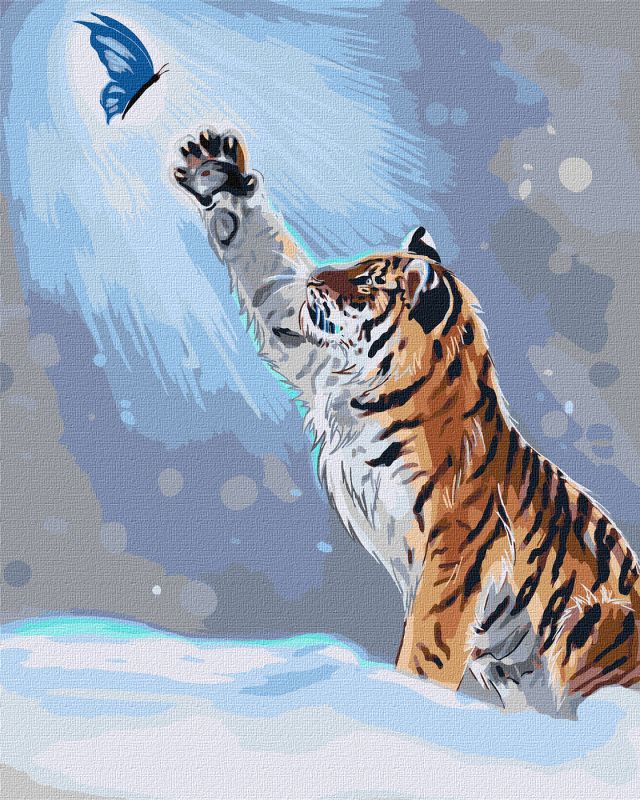 Картина по номерам - Забавы тигренка ©khutorna_art