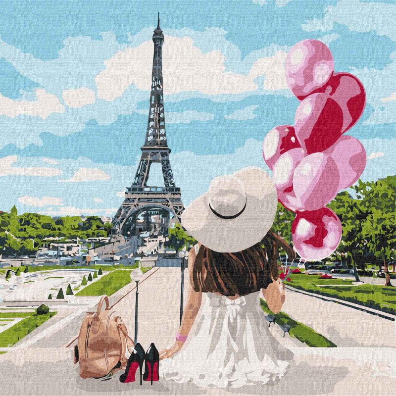 Painting by numbers - Walking along the streets of Paris 
