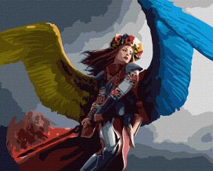 Картина по номерам - Украинская защитница