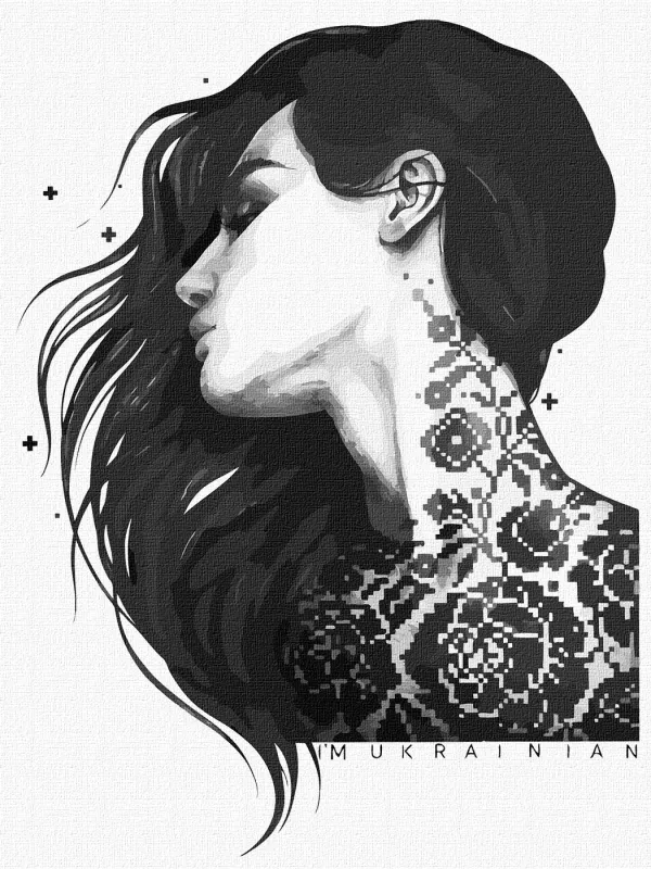 Картина за номерами - Я-українка ©lesya_nedzelska_art