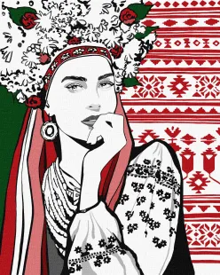Картина за номерами - Чарівна українка ©upillustration