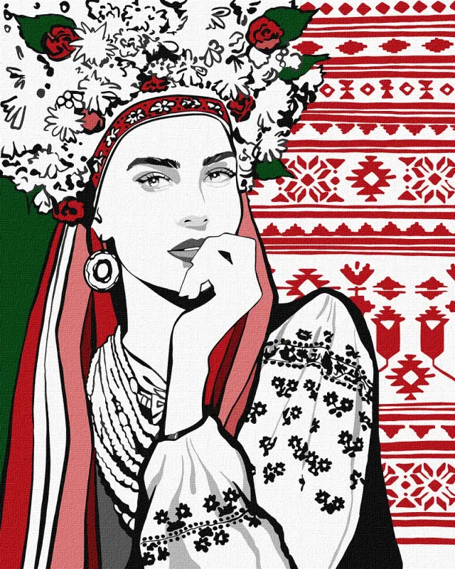 Картина за номерами - Чарівна українка ©upillustration