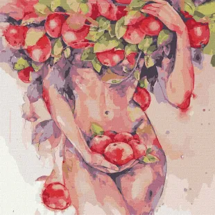 Картина за номерами - Яблунева спокуса ©lesya_nedzelska_art