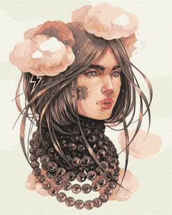 Картина за номерами - Хмарливі думки ©lesya_nedzelska_art