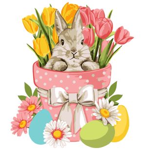 Painting by numbers - Easter Bunny