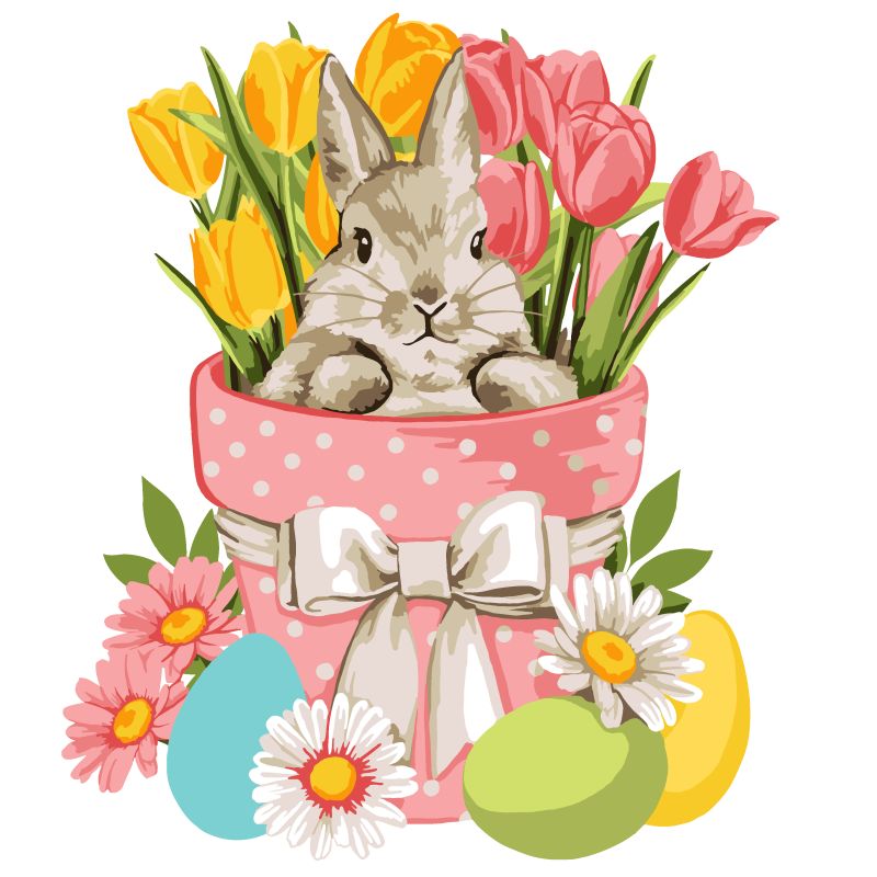 Painting by numbers - Easter Bunny