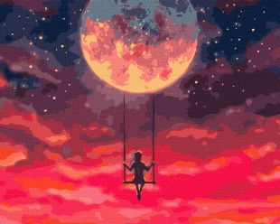 Painting by numbers - Space swing