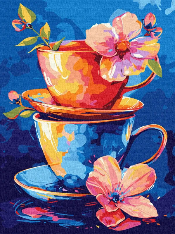 Картина за номерами - Таємниця чаювання ©art_selena_ua