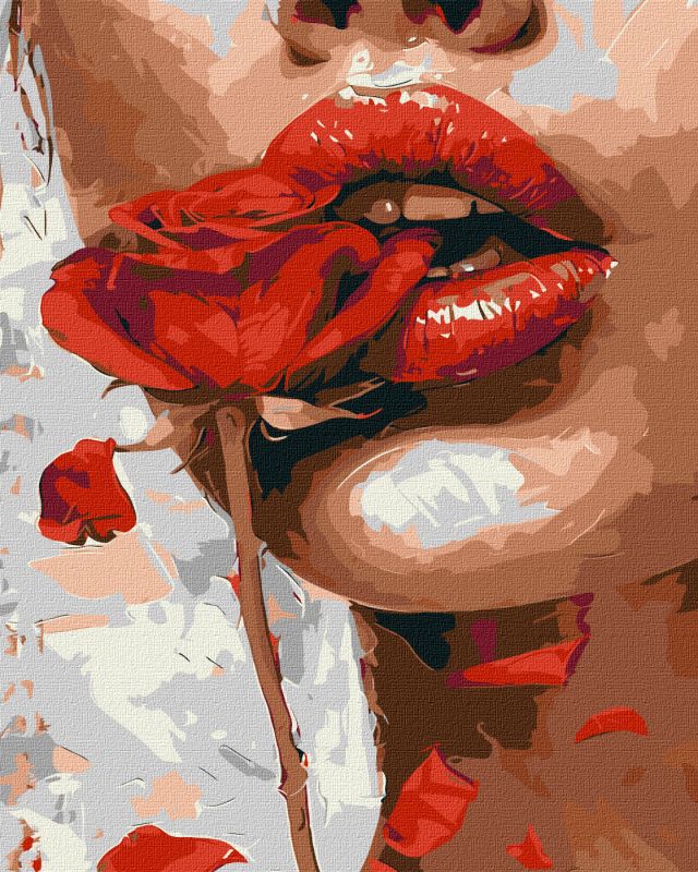 Картина по номерам - Девушка с розой ©art.solomiia