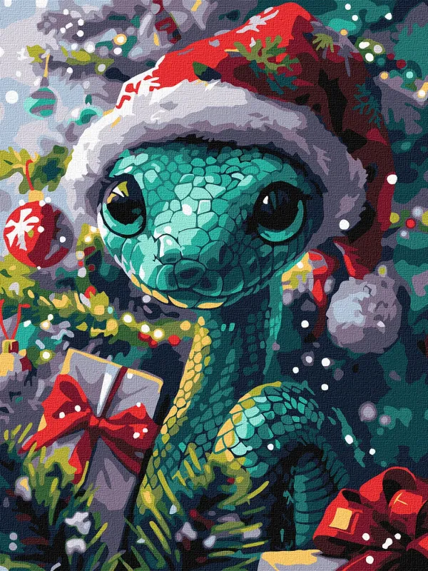 Картина за номерами - Зелена змійка ©art_selena_ua