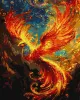 Картина за номерами - Жар-птиця з фарбами металік extra ©art_selena_ua