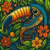 Картина по номерам - Витраж. Тукан ©art_selena_ua