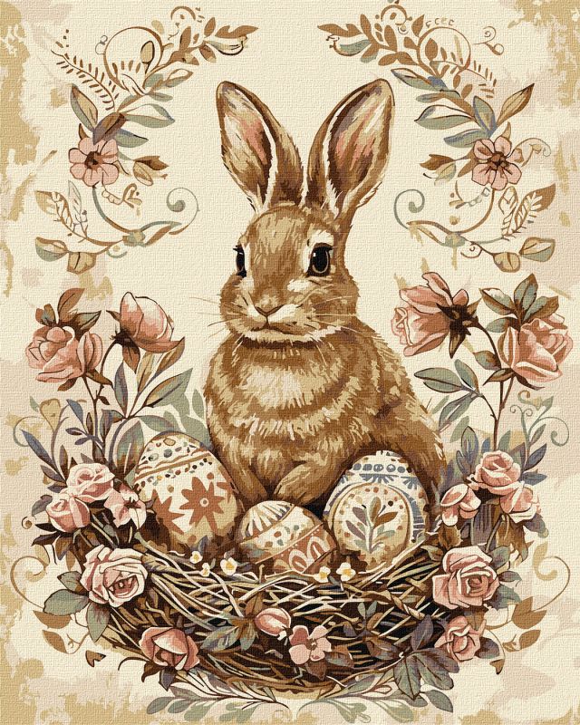 Картина по номерам - Пасхальный кролик 2 ©art_selena_ua