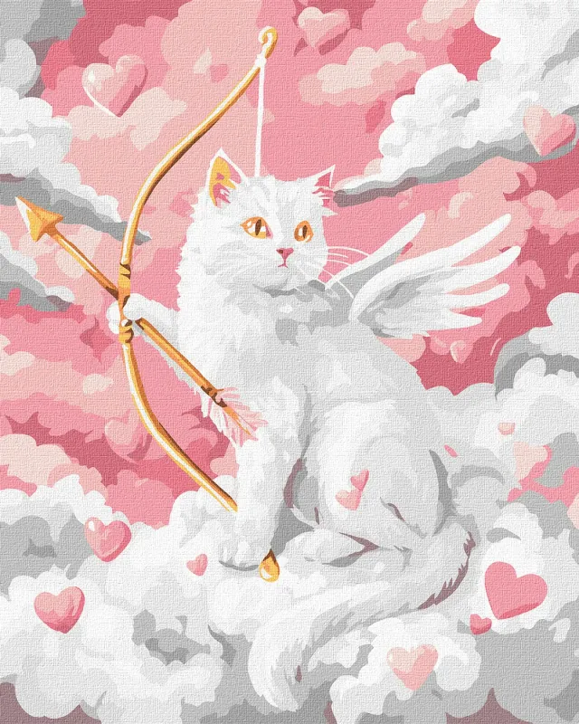 Картина по номерам - Кошачий Купидон ©art_selena_ua