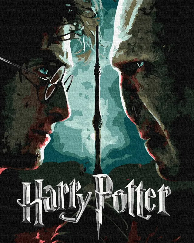 Картина по номерам - Harry Potter: Гарри и Волдеморт с красками металлик extra ©Warner Bros.