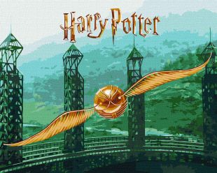 Картина за номерами - Harry Potter: Золотий Снітч з фарбами металік extra ©Warner Bros.
