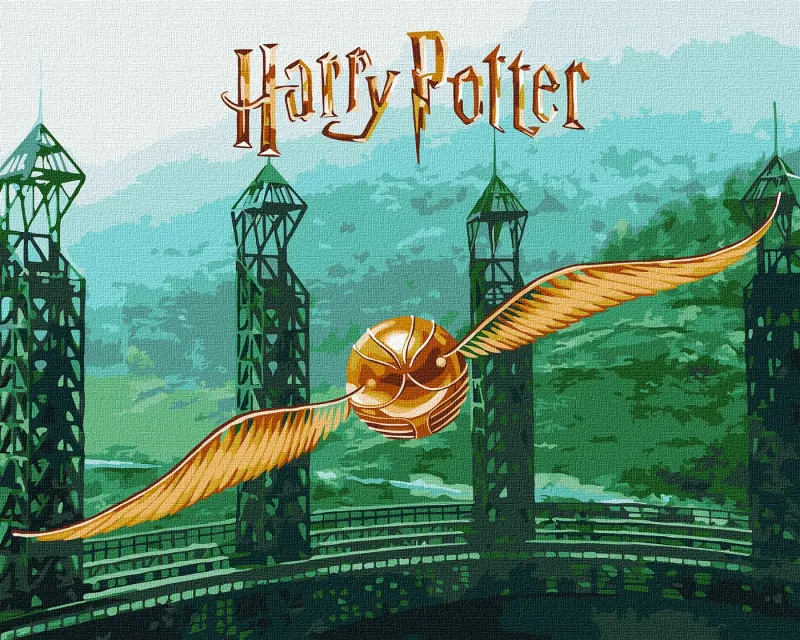 Картина по номерам - Harry Potter: Золотой снитч с красками металлик extra ©Warner Bros.