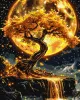 Картина по номерам - Сияние дерева с красками металлик extra ©art_selena_ua