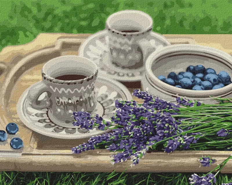 Картина за номерами - Лавандовий сніданок ©Photo: Julia Shalaeva