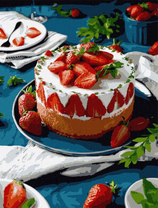 Painting by numbers - Ripe strawberry ©alonka_good