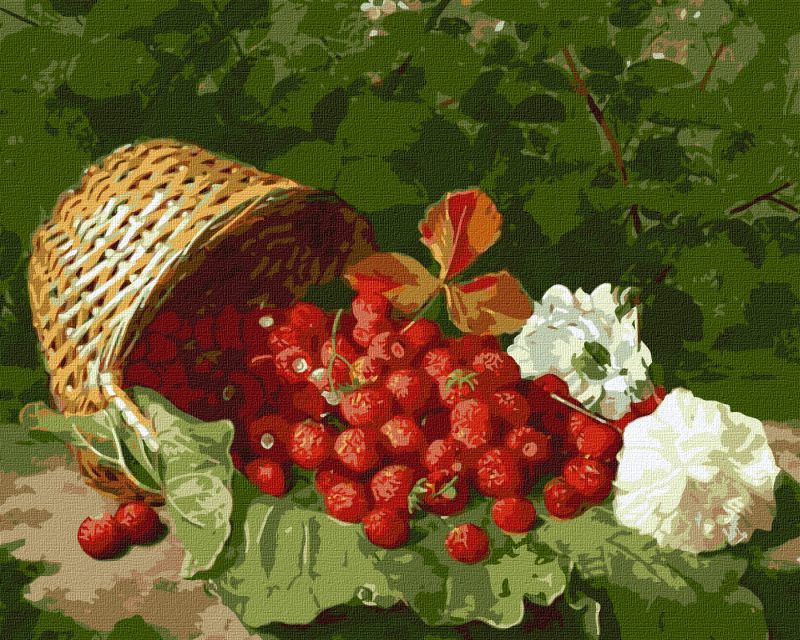 Картина по номерам - Корзина с клубникой ©William Hammer