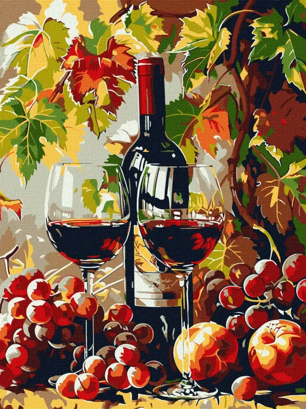 Картина за номерами - Осіннє вино ©art_selena_ua