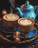 Картина по номерам - Мелодия кофе с красками металлик extra ©art_selena_ua