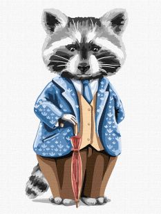 Painting by numbers - The mustachioed gentleman