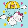 Painting by numbers - A cat in a balloon
